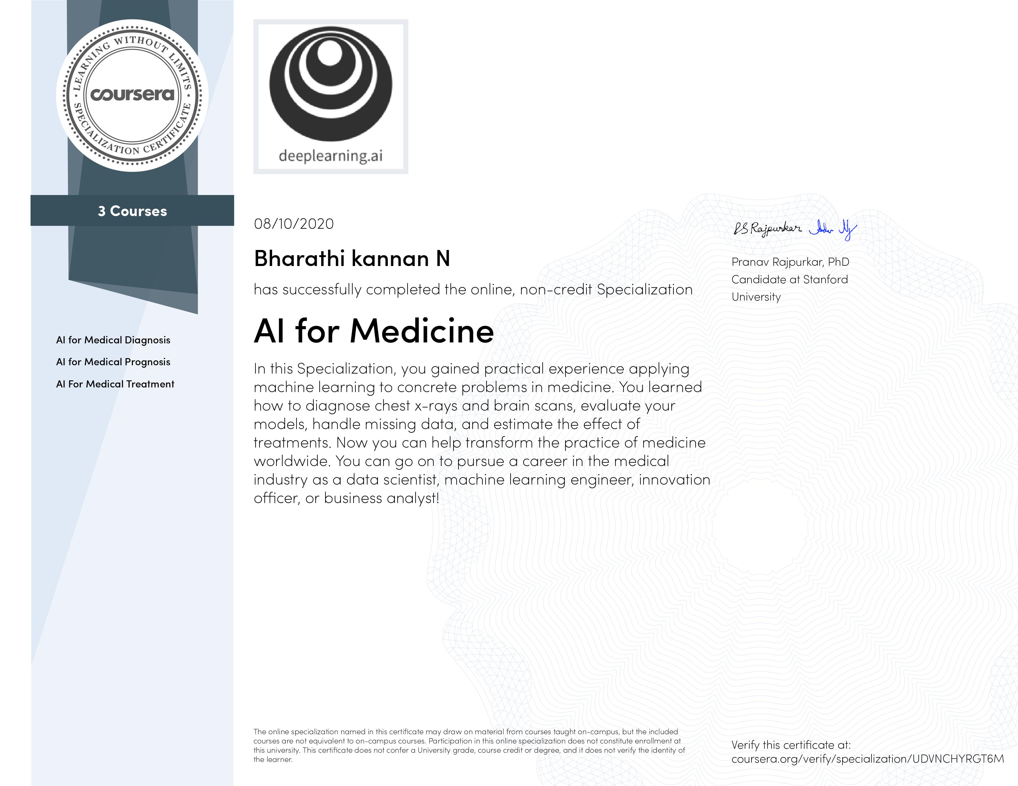 AIM Specialization Certificate
